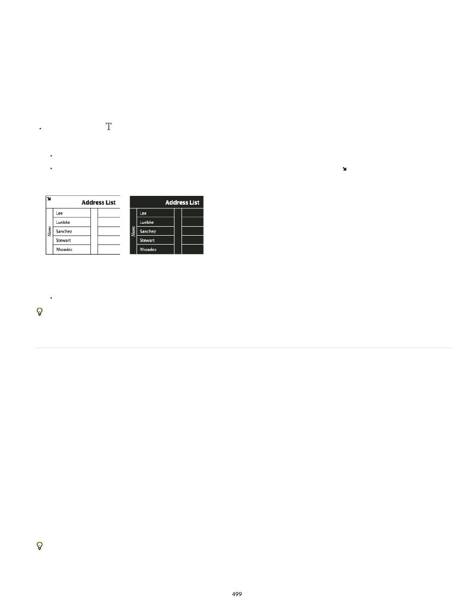 Insert rows and columns | Adobe InDesign User Manual | Page 504 / 829
