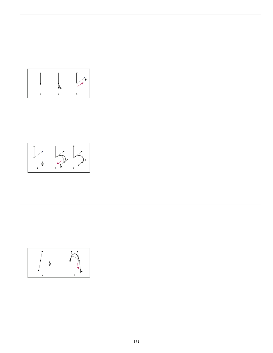 Draw straight lines followed by curves, Draw curves followed by straight lines | Adobe InDesign User Manual | Page 576 / 829