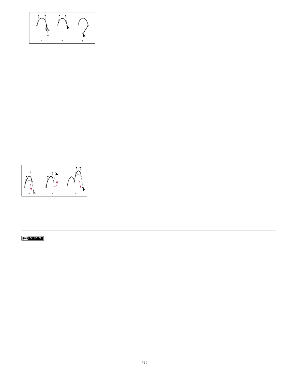 Draw two curved segments connected by a corner | Adobe InDesign User Manual | Page 577 / 829