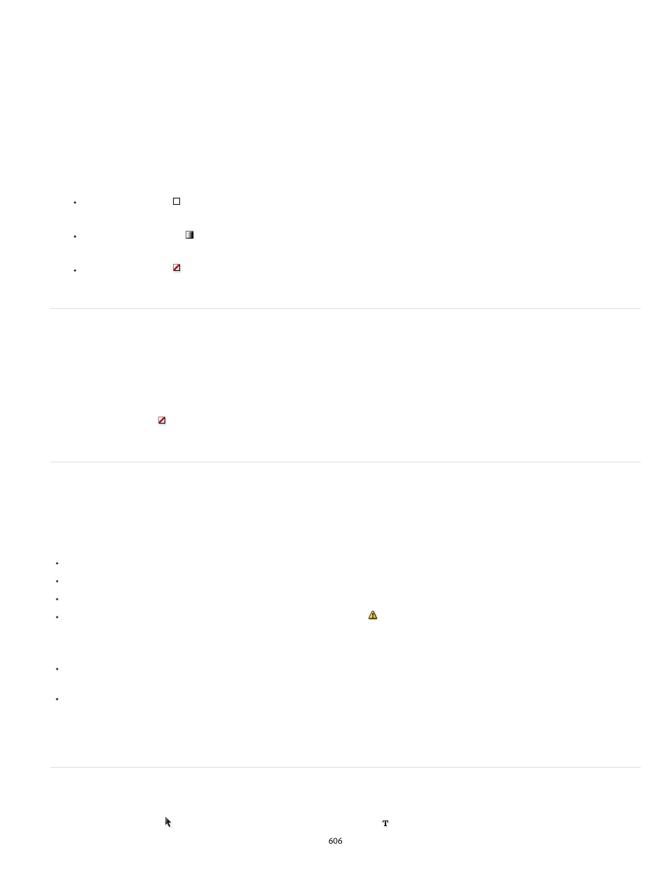 Apply the last used color, Remove fill or stroke color, Applying colors by dragging and dropping | Apply a color or gradient swatch | Adobe InDesign User Manual | Page 611 / 829