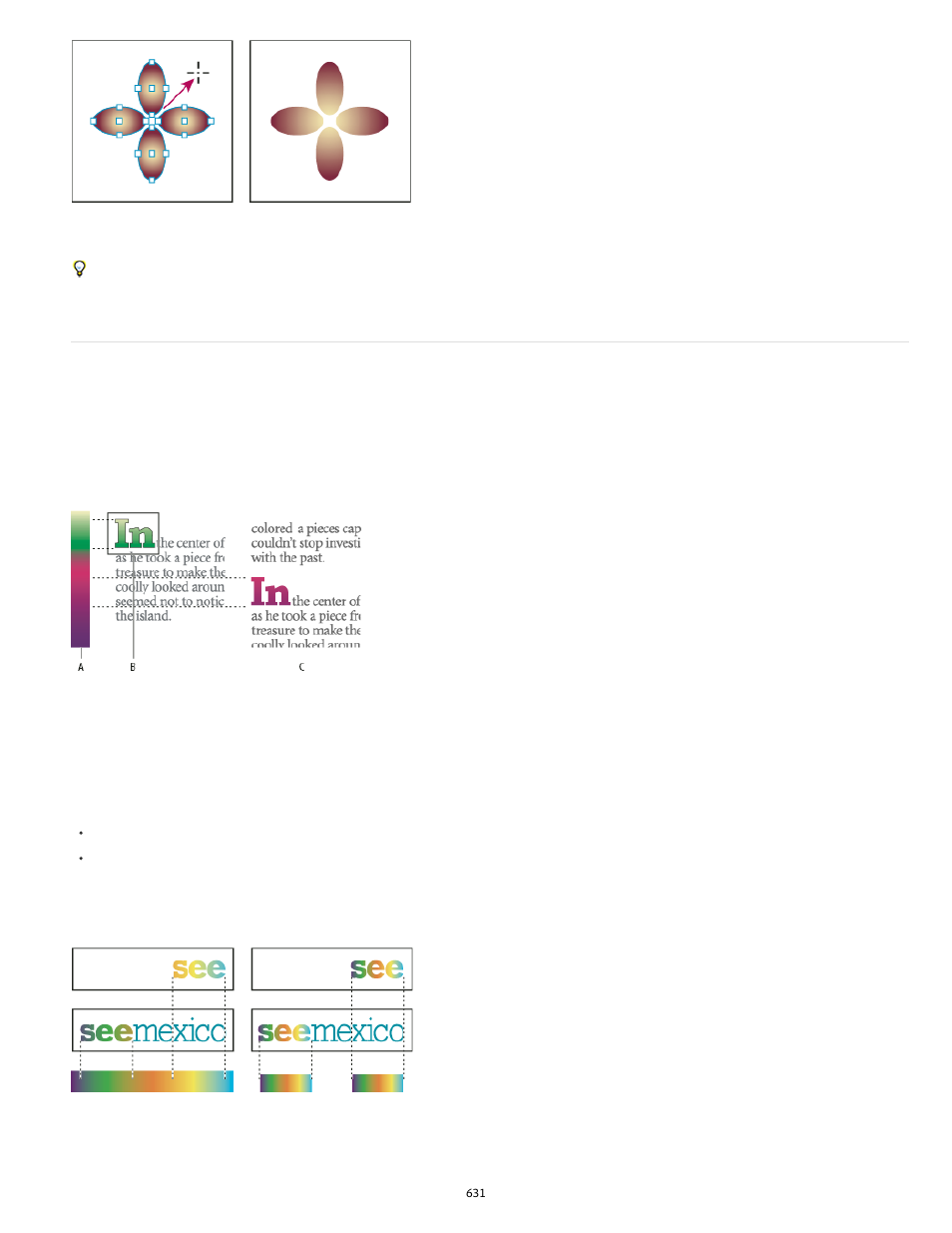 Applying gradients to text | Adobe InDesign User Manual | Page 636 / 829