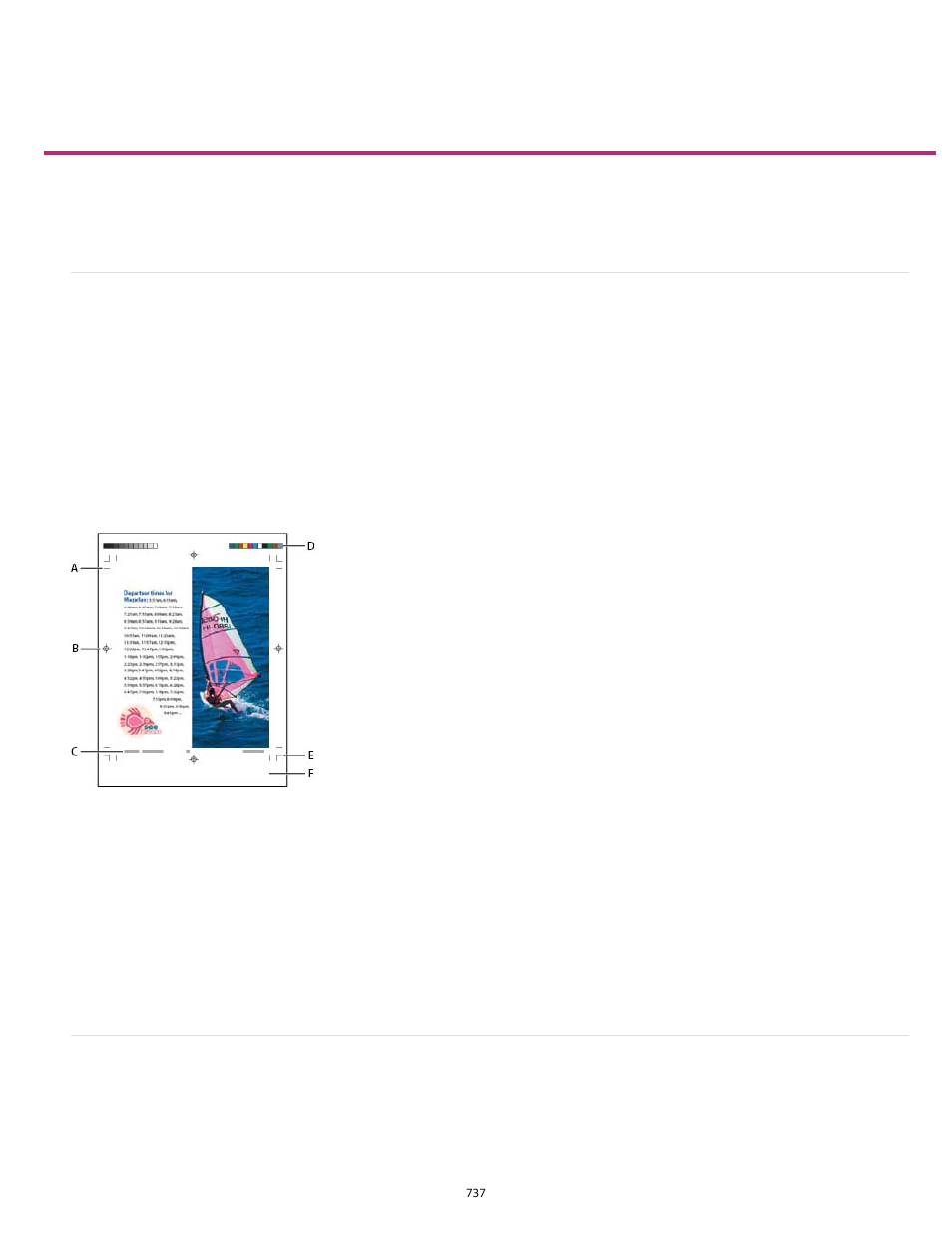 Printer’s marks and bleeds, Printer s marks and bleeds | Adobe InDesign User Manual | Page 742 / 829