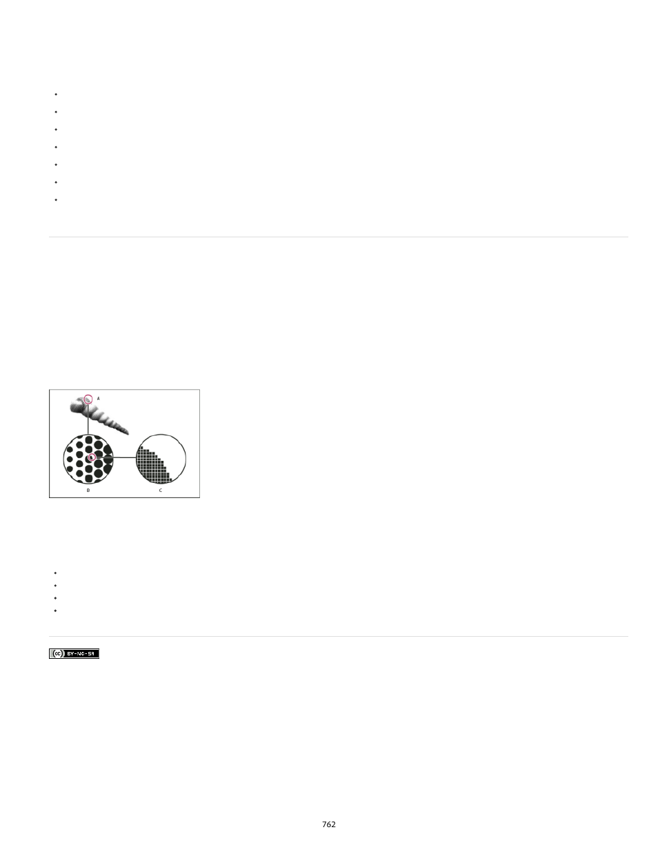 About halftone dots and printer dots | Adobe InDesign User Manual | Page 767 / 829