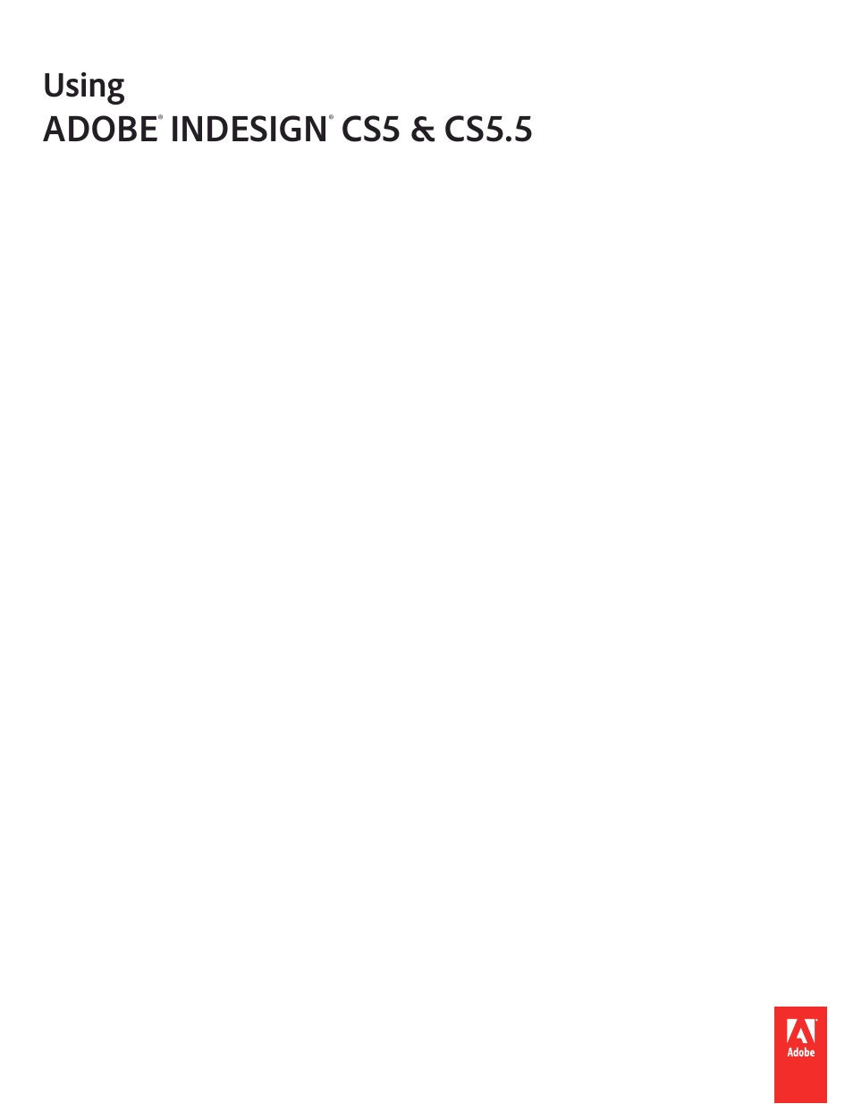 Adobe InDesign CS5 User Manual | 710 pages