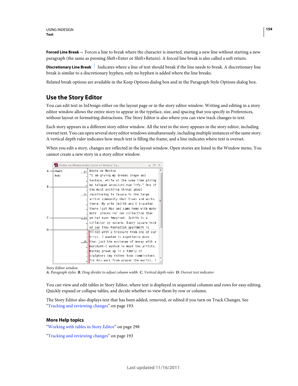 Use the story editor | Adobe InDesign CS5 User Manual | Page 160 / 710