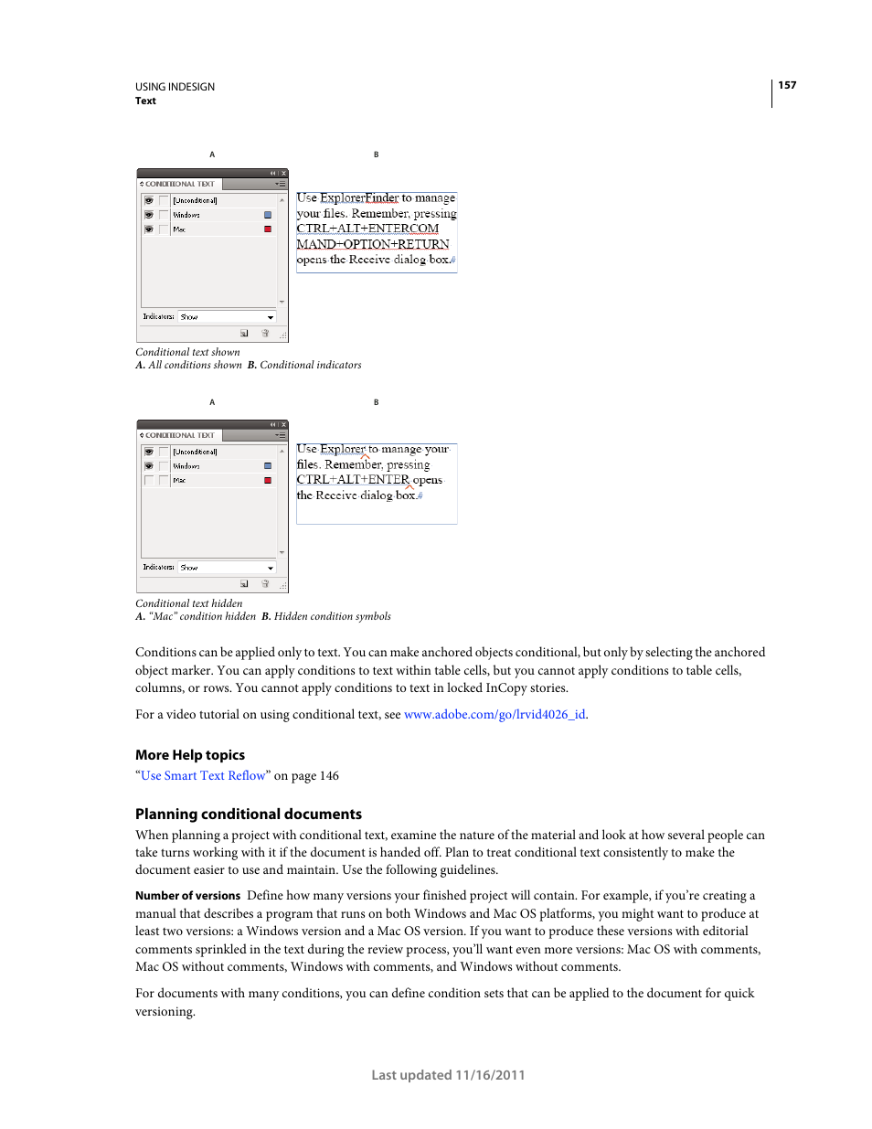 Planning conditional documents | Adobe InDesign CS5 User Manual | Page 163 / 710