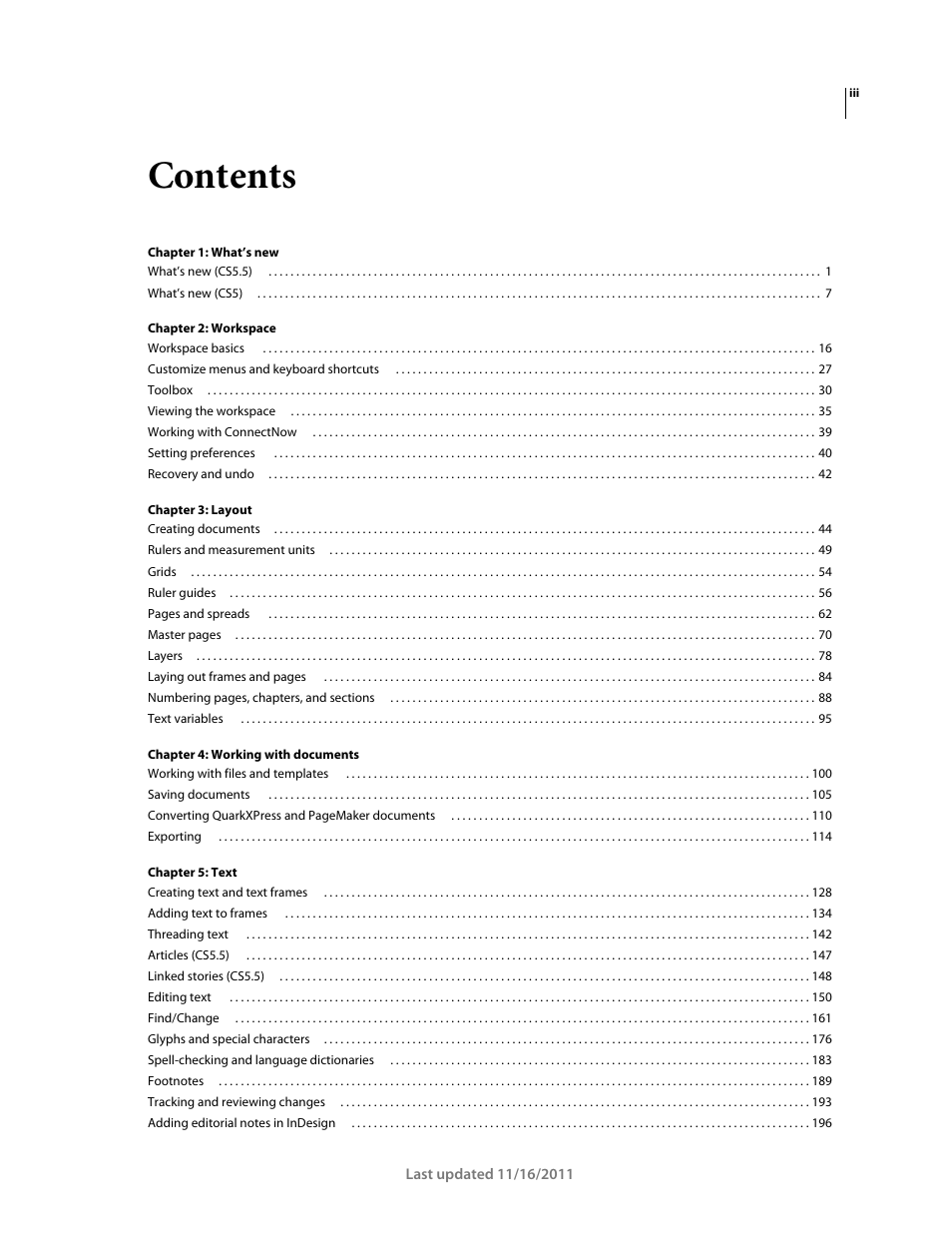 Adobe InDesign CS5 User Manual | Page 3 / 710