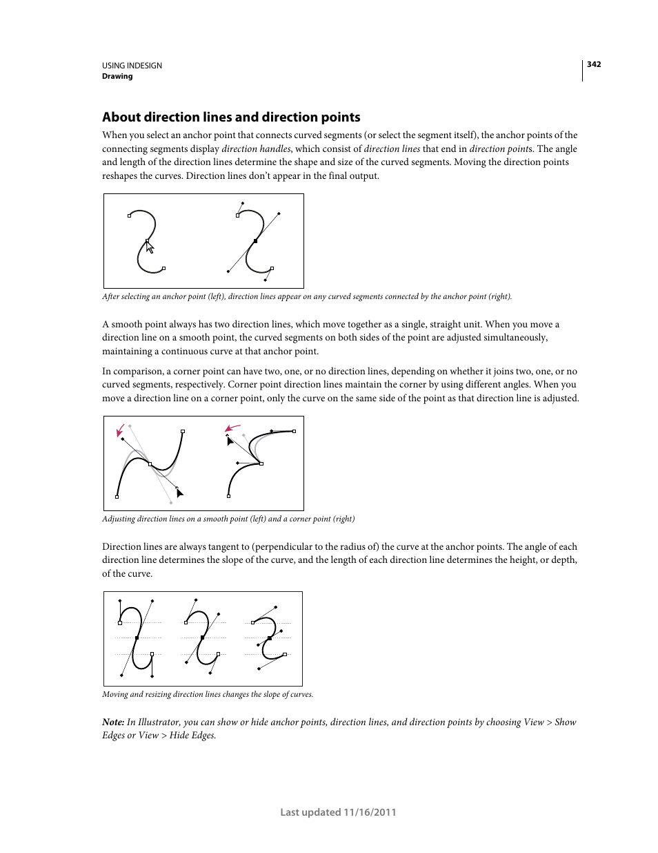 About direction lines and direction points | Adobe InDesign CS5 User Manual | Page 348 / 710