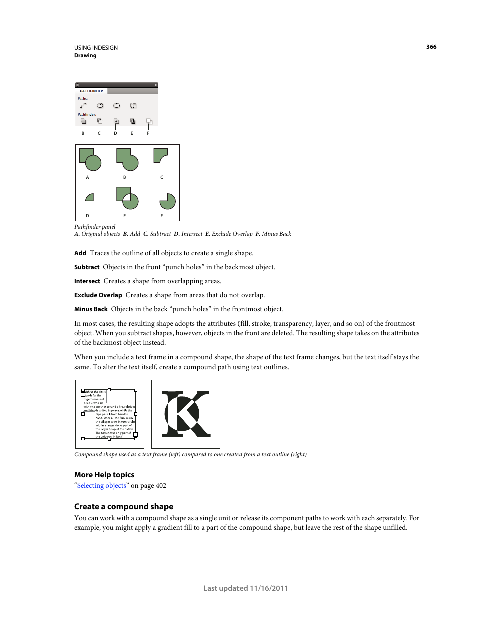 Create a compound shape | Adobe InDesign CS5 User Manual | Page 372 / 710