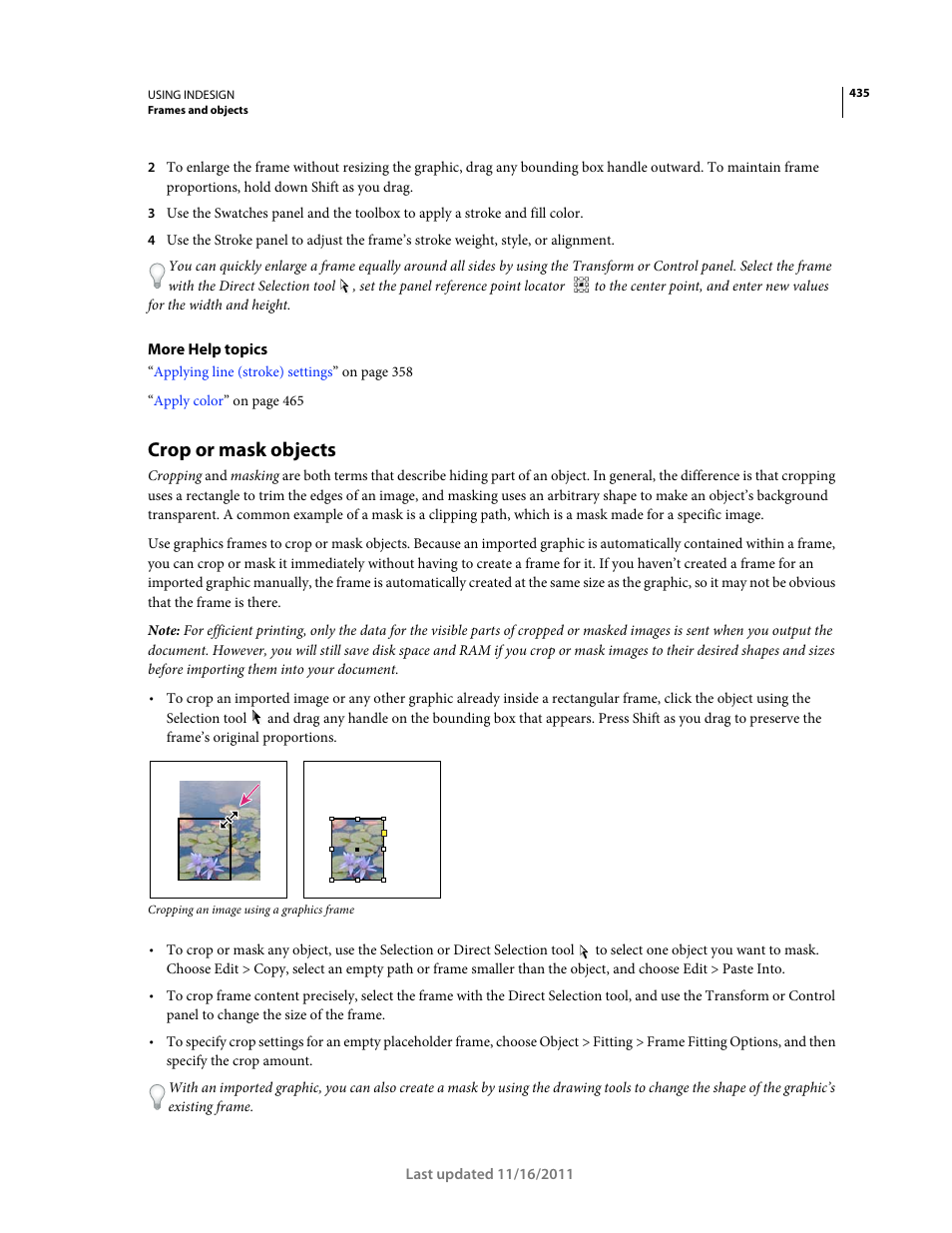 Crop or mask objects | Adobe InDesign CS5 User Manual | Page 441 / 710