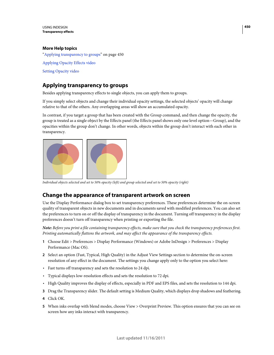 Applying transparency to groups | Adobe InDesign CS5 User Manual | Page 456 / 710