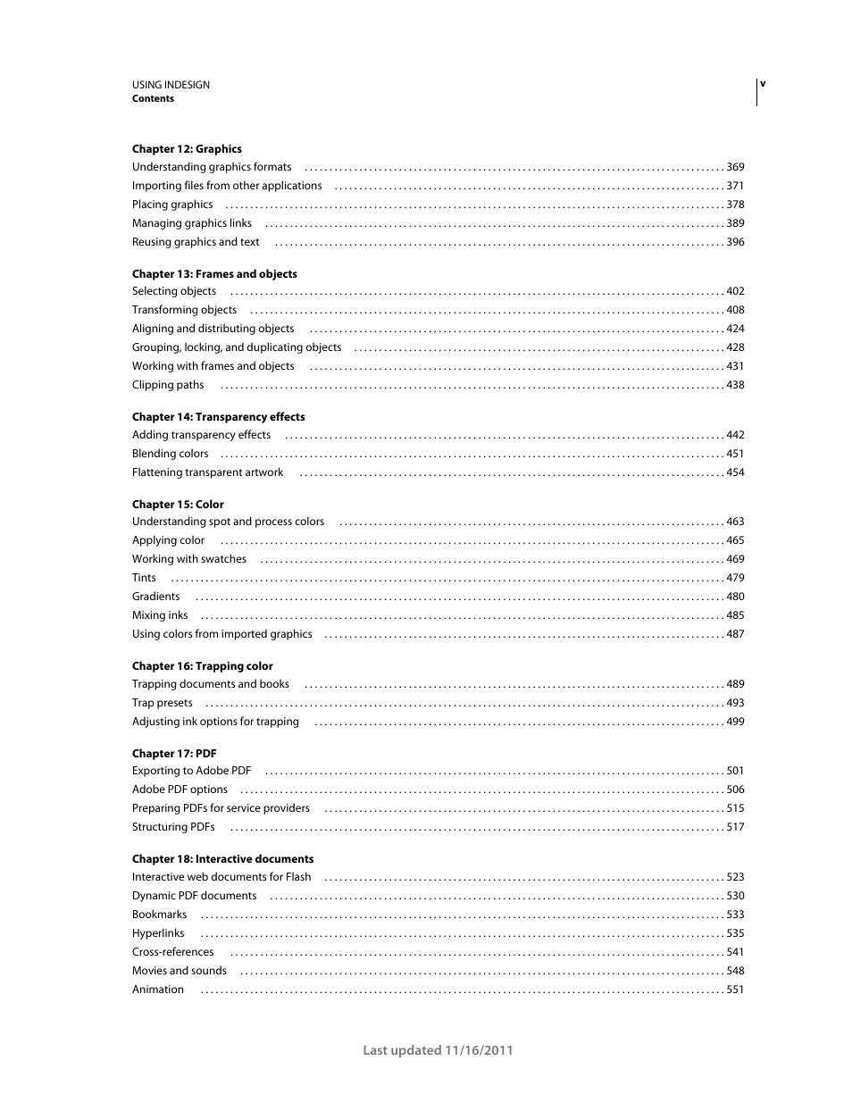 Adobe InDesign CS5 User Manual | Page 5 / 710