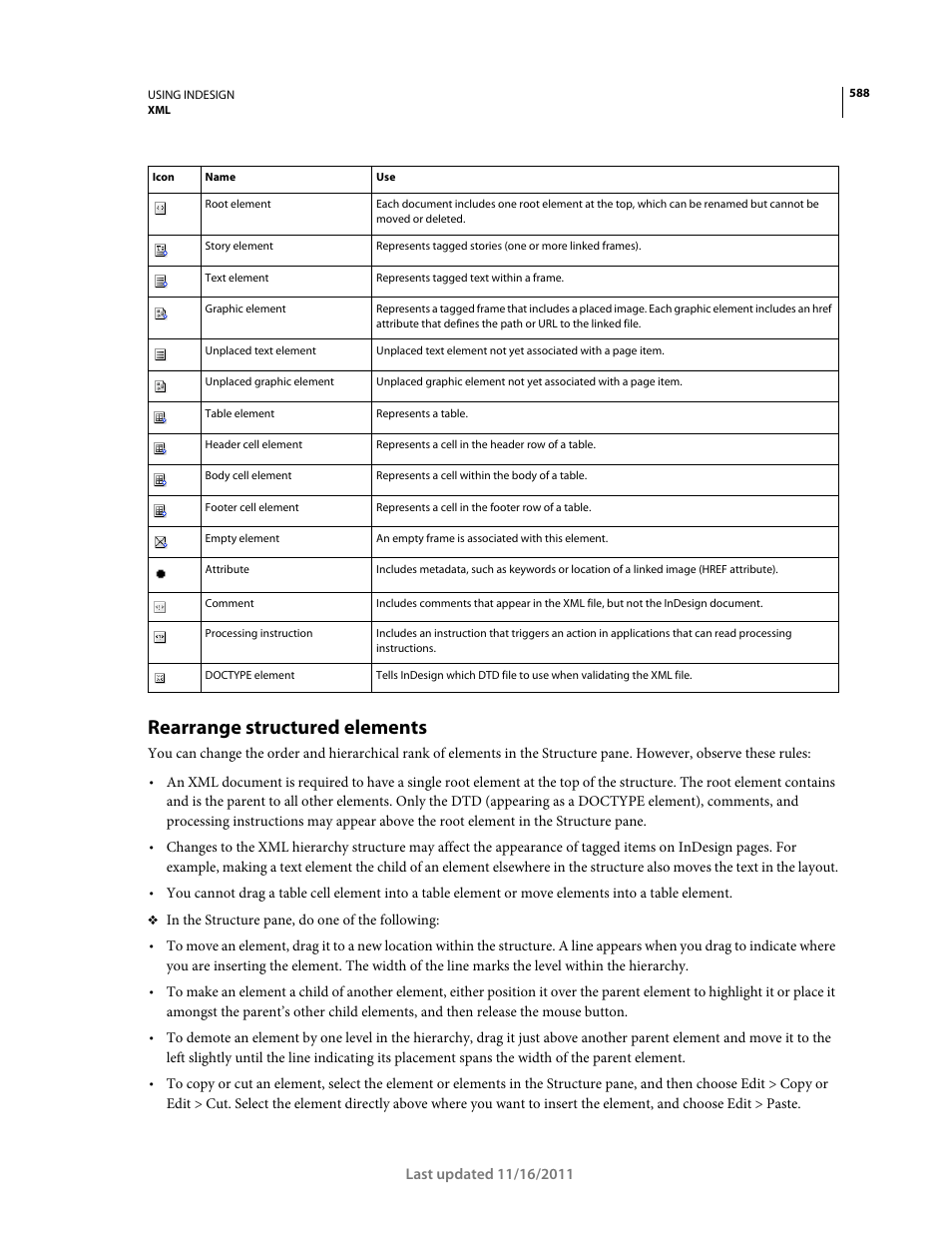 Rearrange structured elements | Adobe InDesign CS5 User Manual | Page 594 / 710