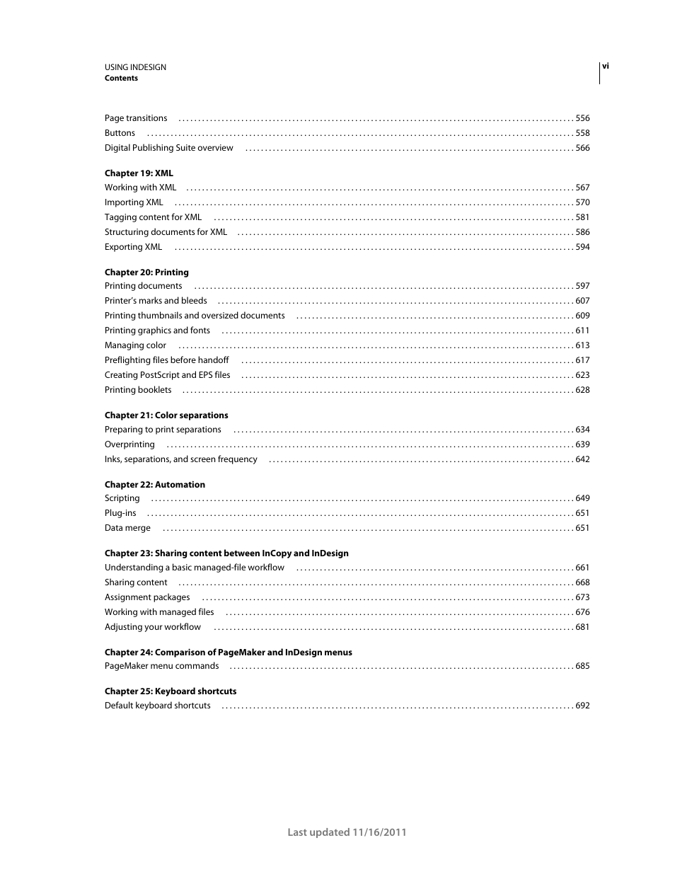 Adobe InDesign CS5 User Manual | Page 6 / 710