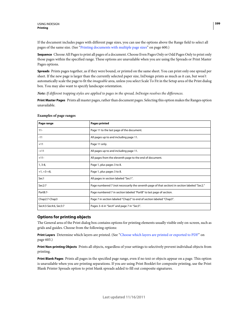 Options for printing objects | Adobe InDesign CS5 User Manual | Page 605 / 710