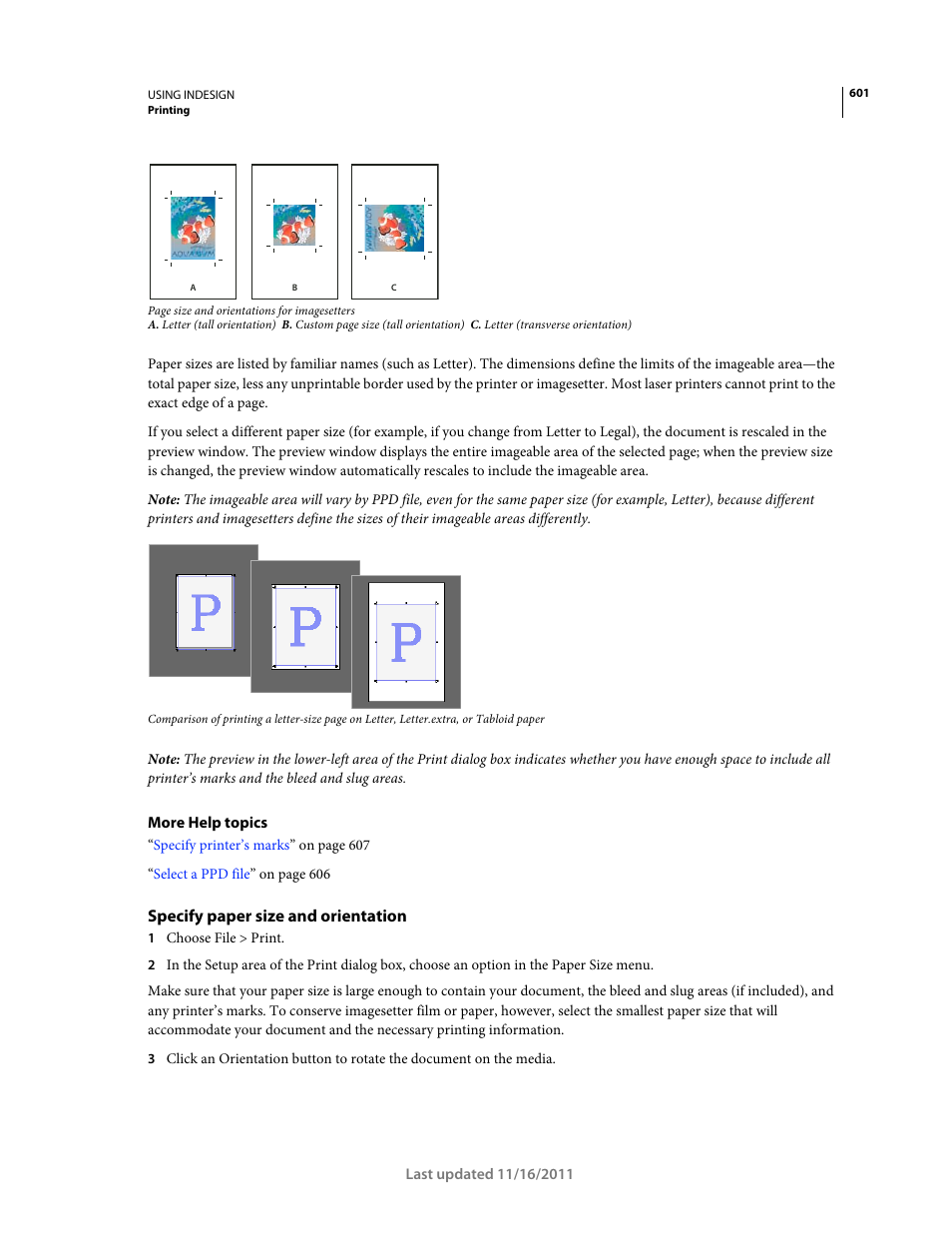 Specify paper size and orientation | Adobe InDesign CS5 User Manual | Page 607 / 710