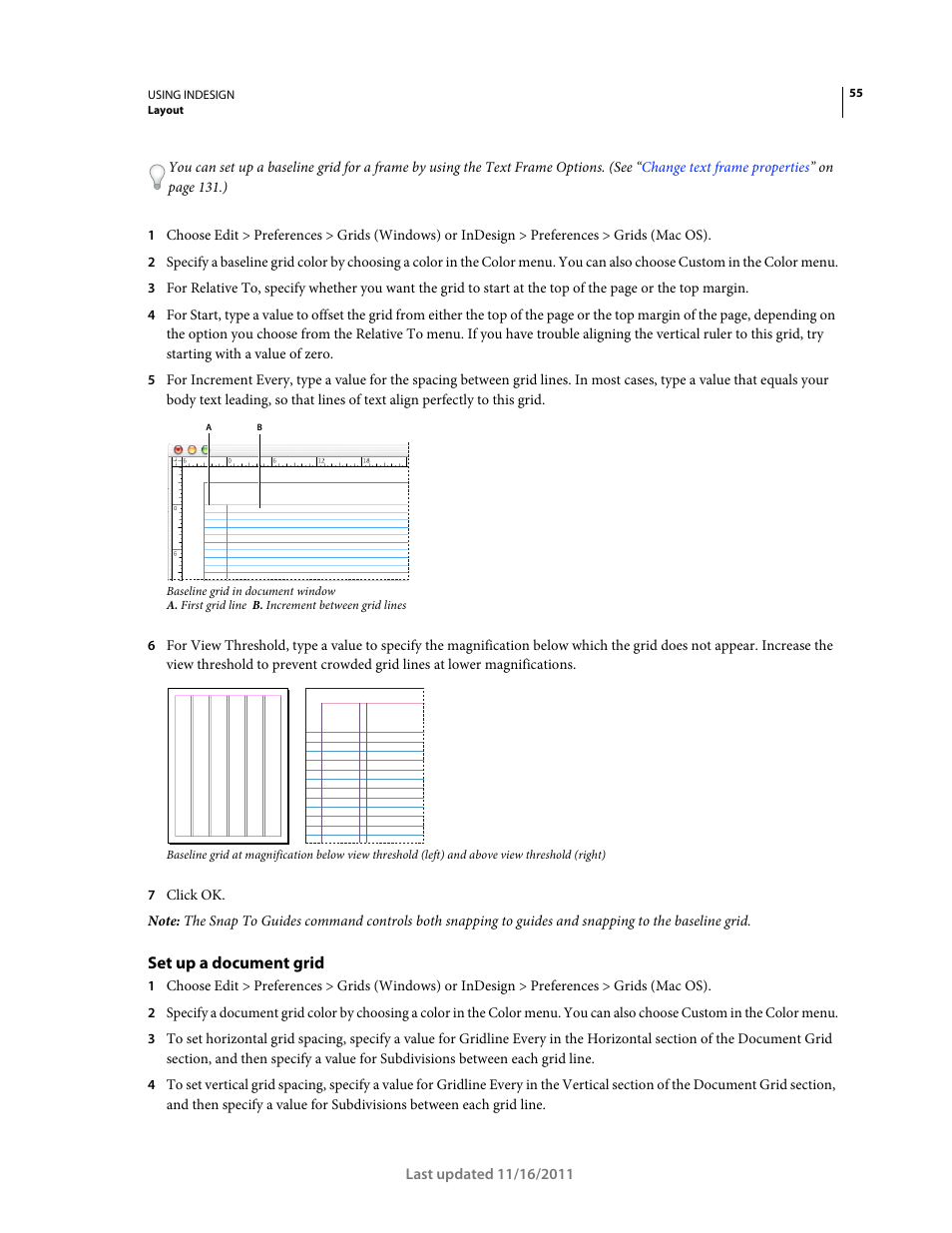 Set up a document grid | Adobe InDesign CS5 User Manual | Page 61 / 710