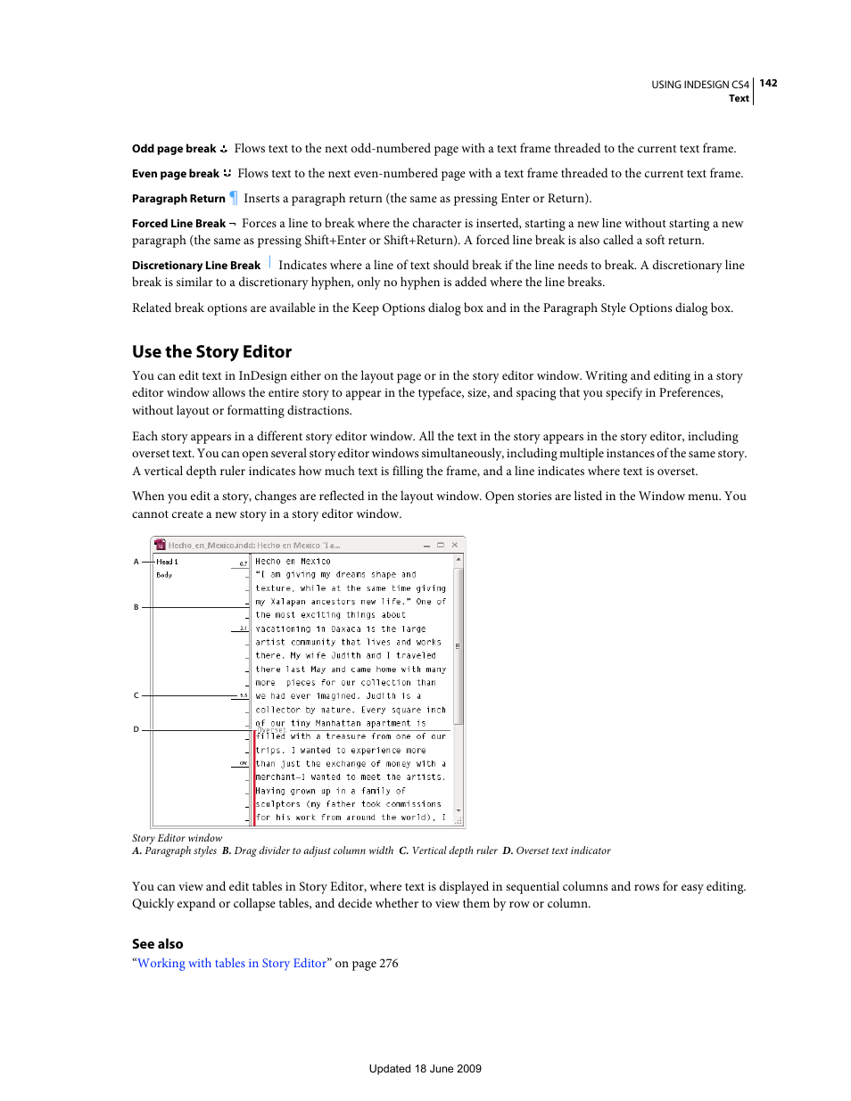 Use the story editor | Adobe InDesign CS4 User Manual | Page 150 / 717