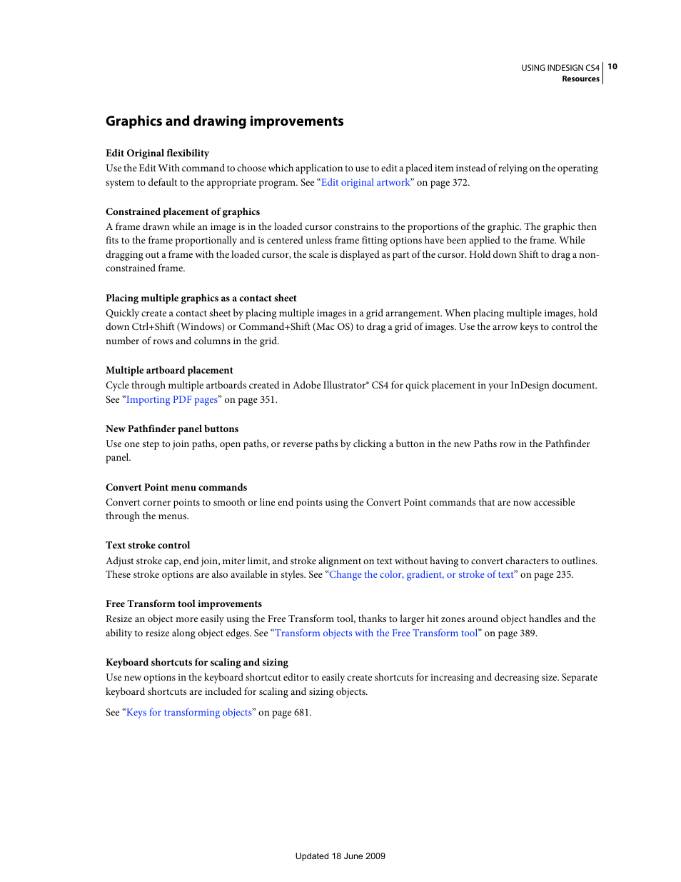 Graphics and drawing improvements | Adobe InDesign CS4 User Manual | Page 18 / 717