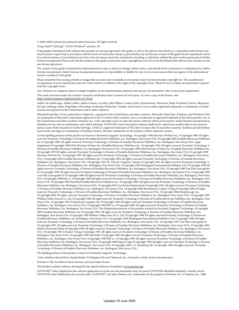 Adobe InDesign CS4 User Manual | Page 2 / 717