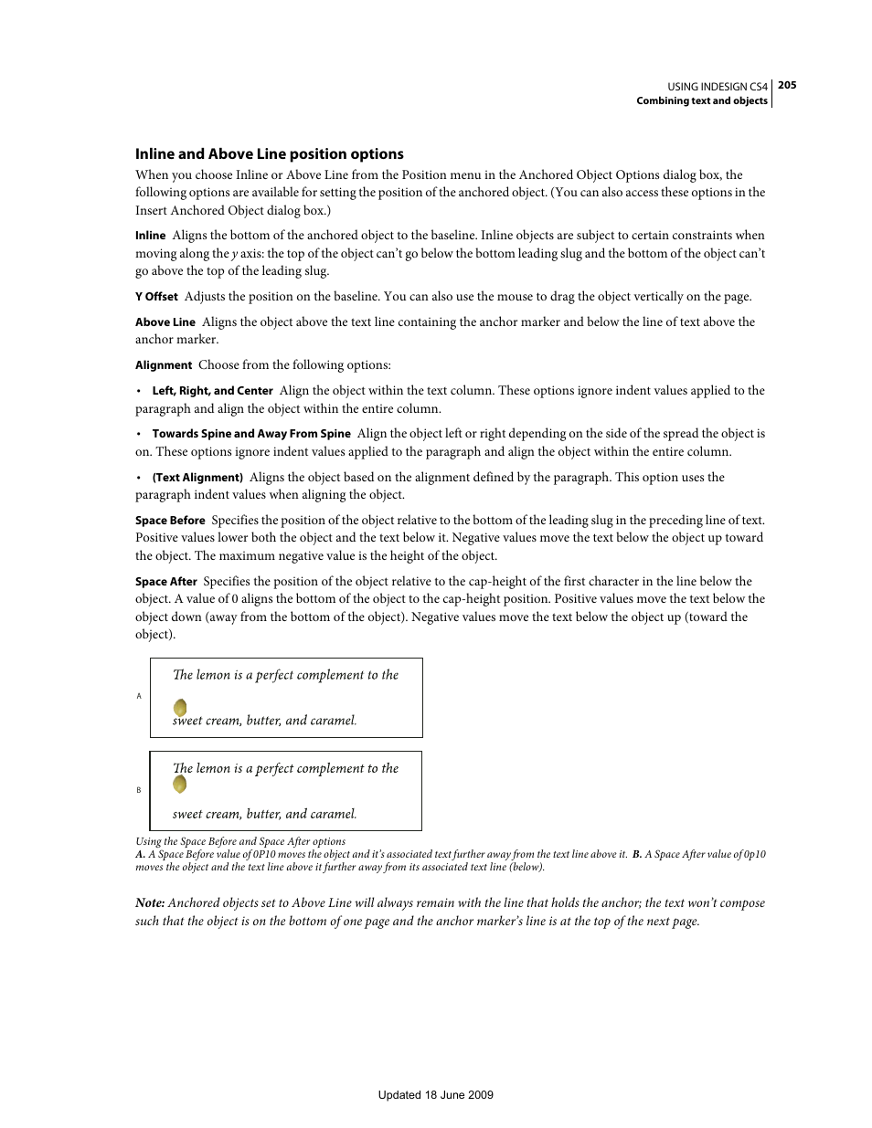 Inline and above line position options | Adobe InDesign CS4 User Manual | Page 213 / 717