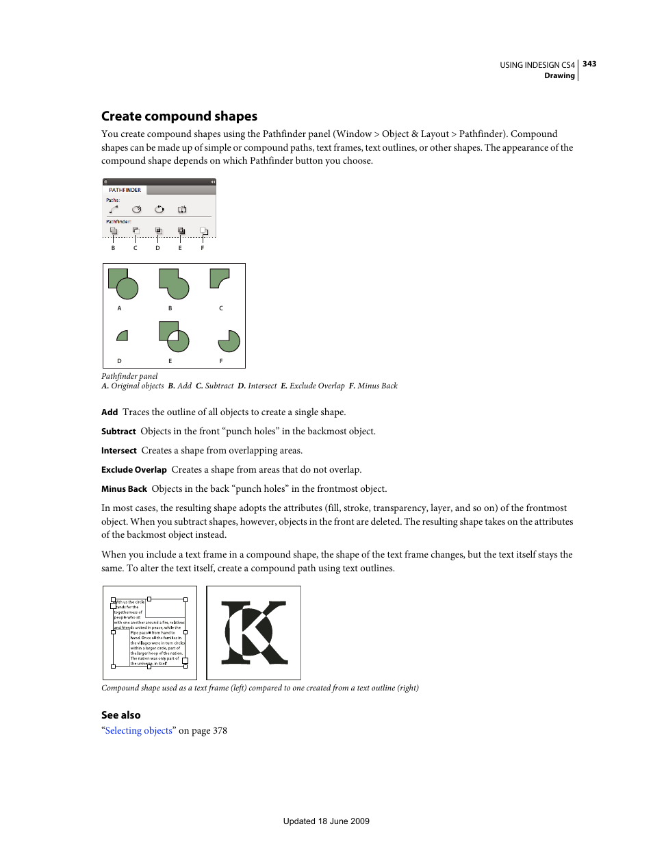 Create compound shapes | Adobe InDesign CS4 User Manual | Page 351 / 717