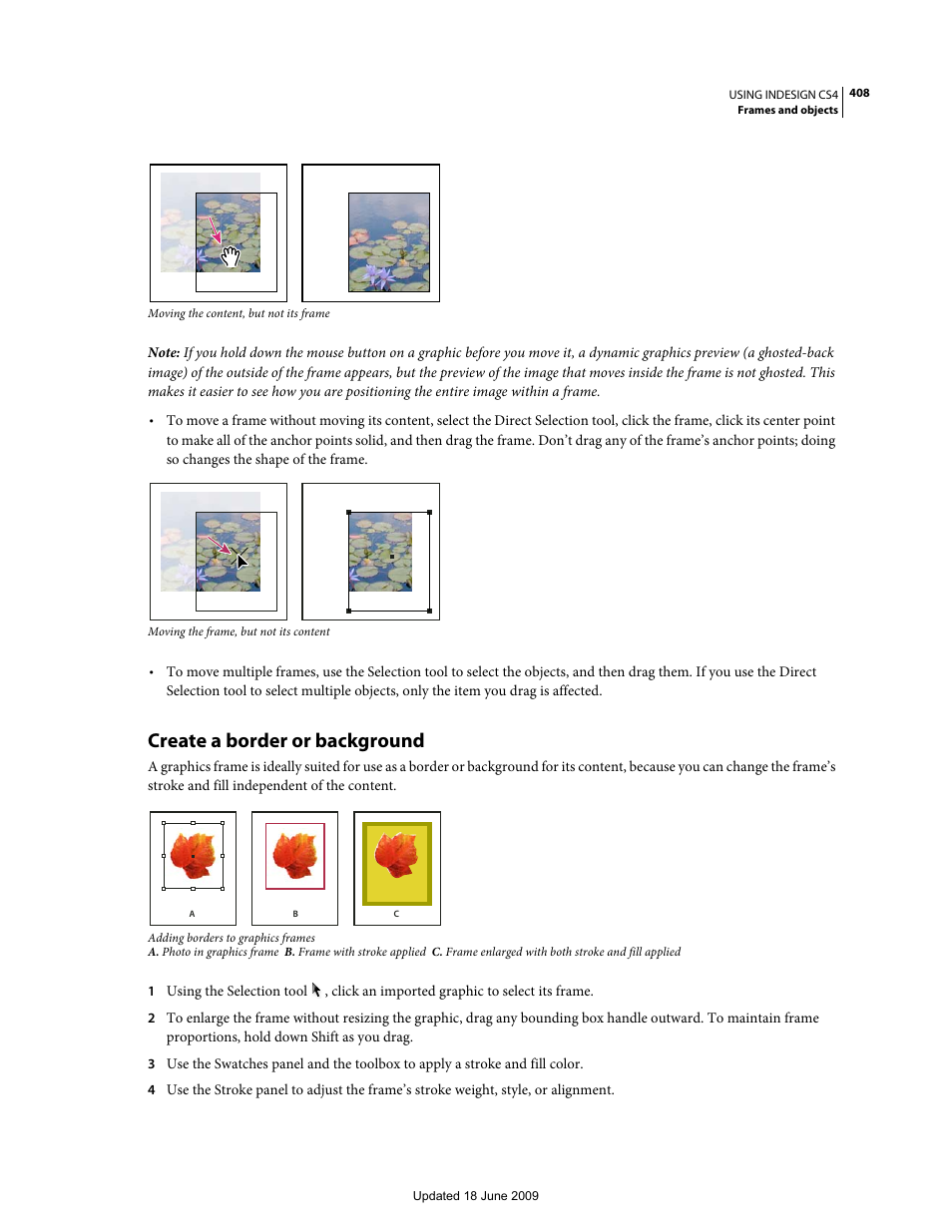 Create a border or background | Adobe InDesign CS4 User Manual | Page 416 / 717