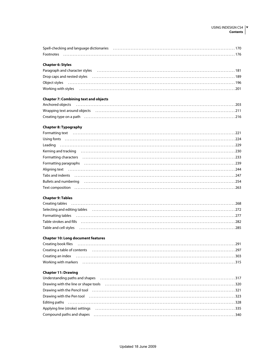 Adobe InDesign CS4 User Manual | Page 5 / 717