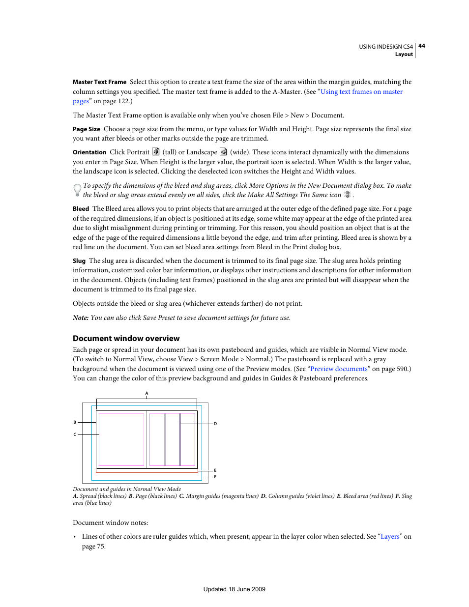 Document window overview | Adobe InDesign CS4 User Manual | Page 52 / 717