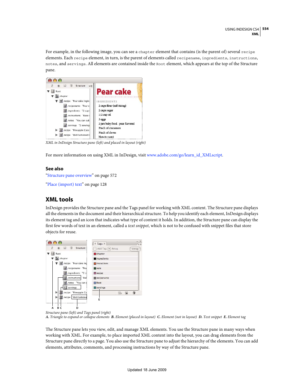 Xml tools | Adobe InDesign CS4 User Manual | Page 562 / 717