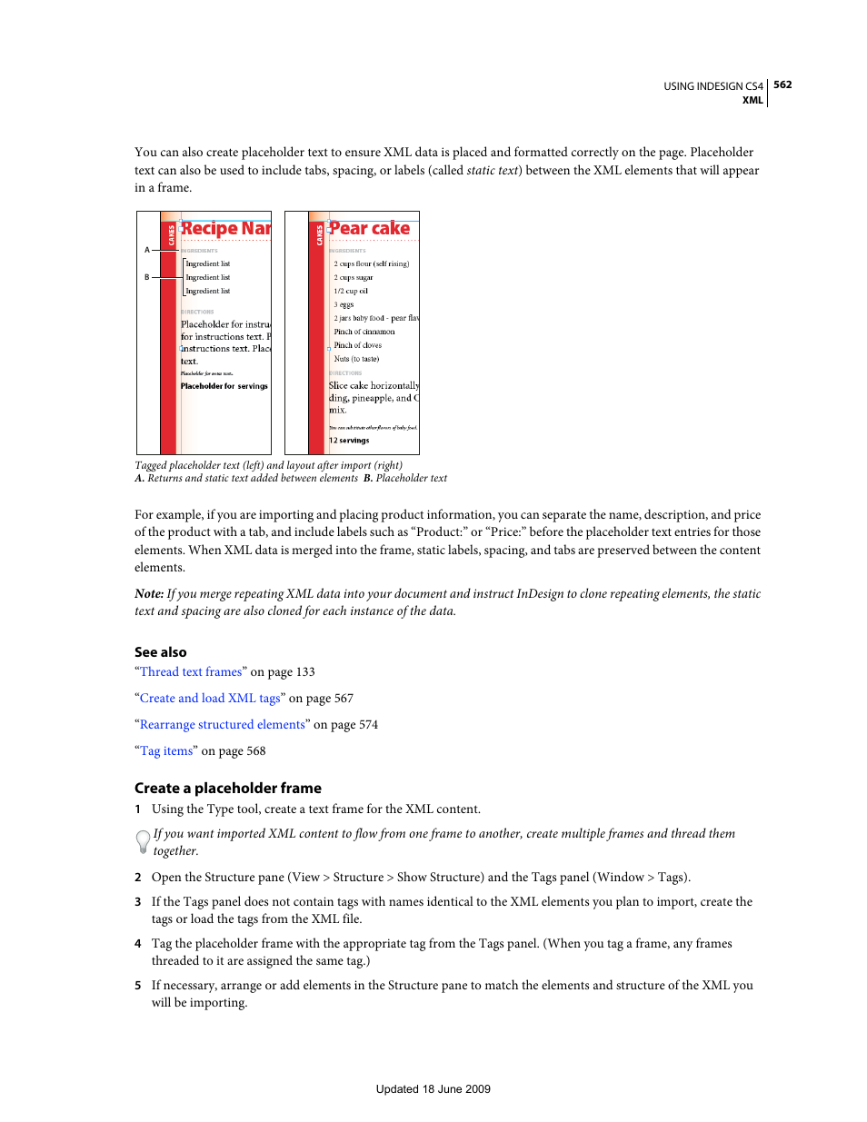 Create a placeholder frame | Adobe InDesign CS4 User Manual | Page 570 / 717