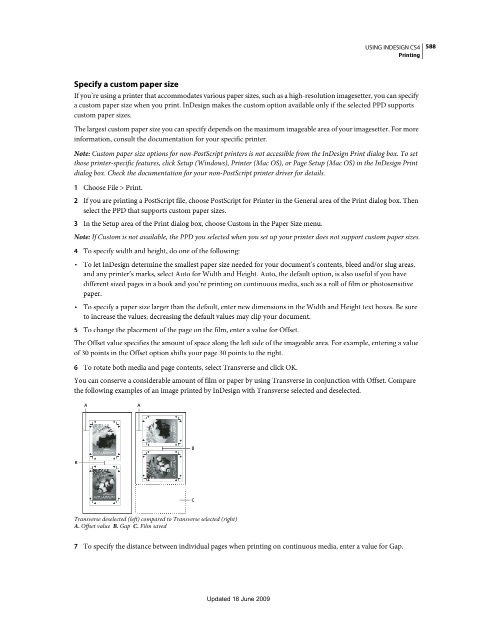 Specify a custom paper size | Adobe InDesign CS4 User Manual | Page 596 / 717