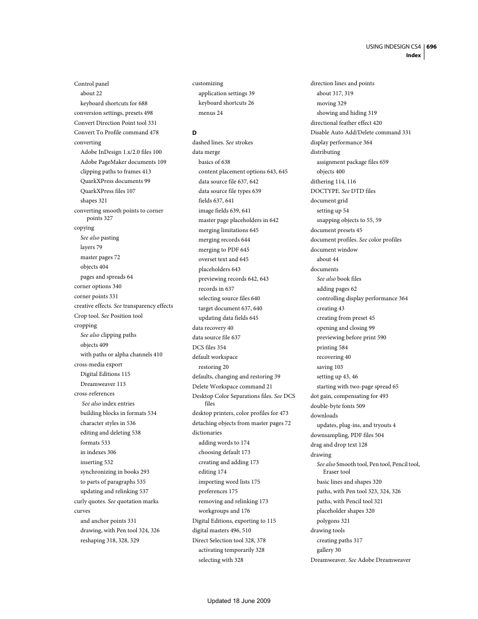 Adobe InDesign CS4 User Manual | Page 704 / 717