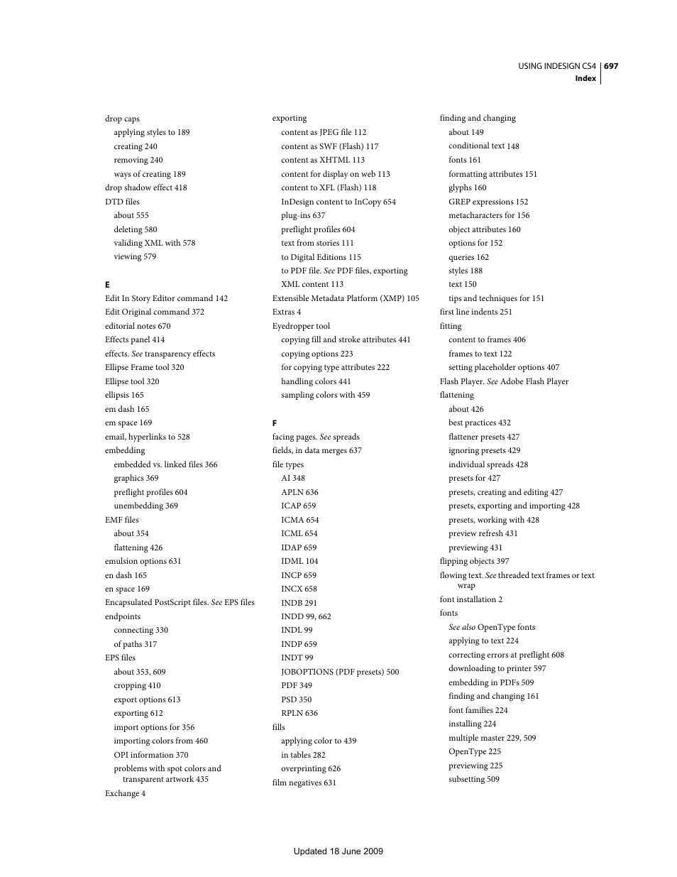 Adobe InDesign CS4 User Manual | Page 705 / 717