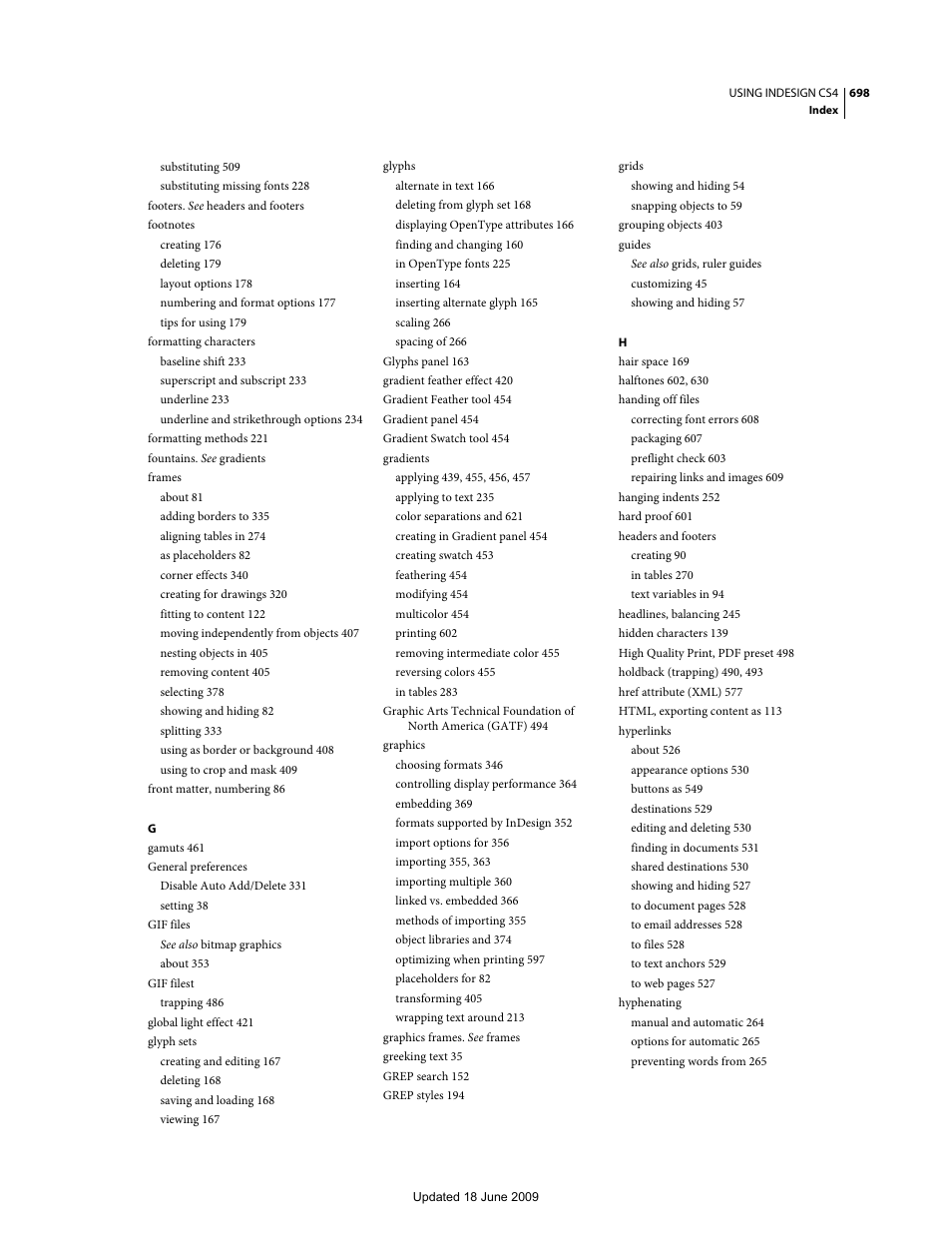 Adobe InDesign CS4 User Manual | Page 706 / 717