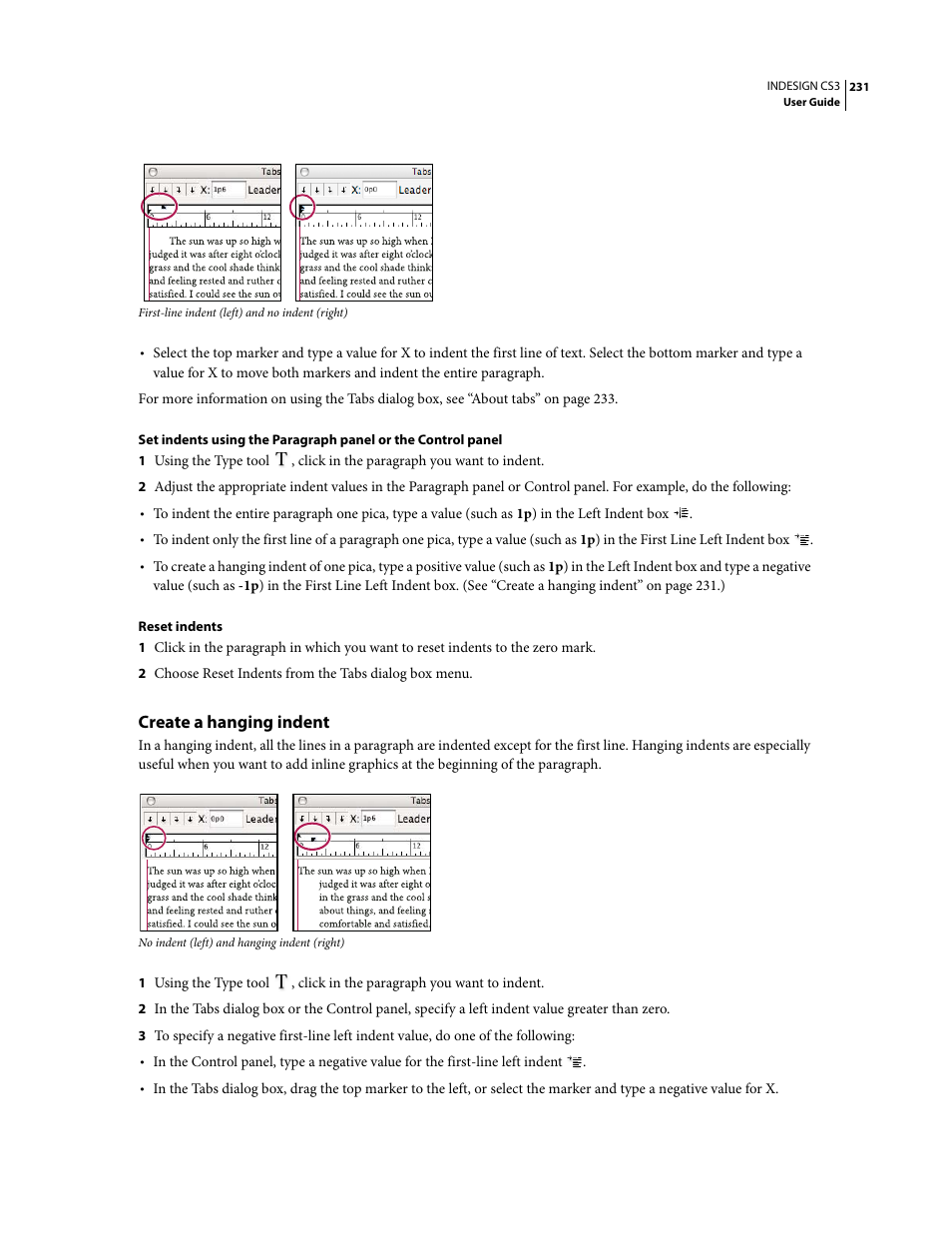 Create a hanging indent | Adobe InDesign CS3 User Manual | Page 238 / 672