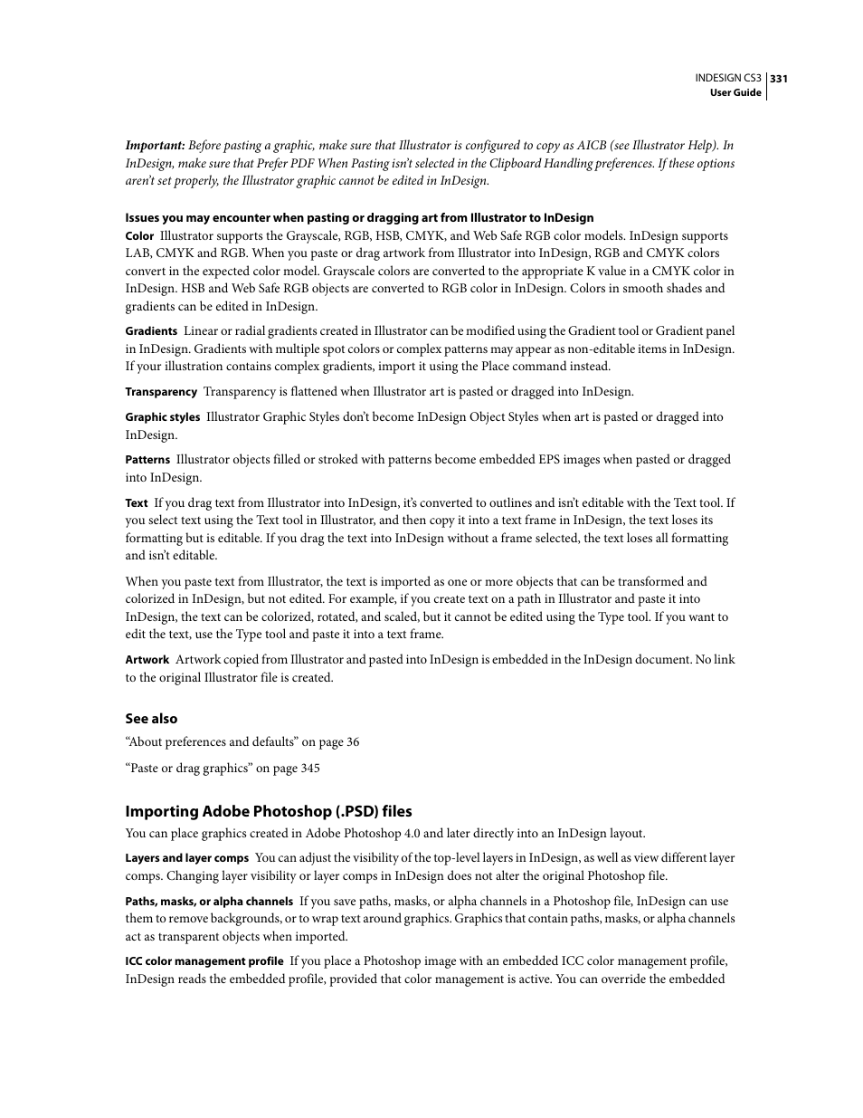 Importing adobe photoshop (.psd) files | Adobe InDesign CS3 User Manual | Page 338 / 672