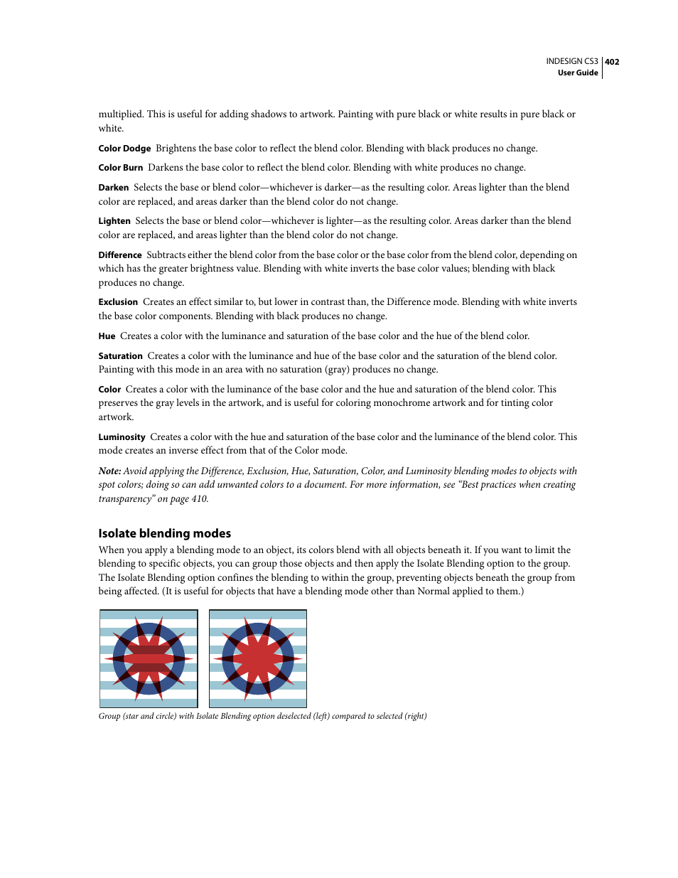 Isolate blending modes | Adobe InDesign CS3 User Manual | Page 409 / 672