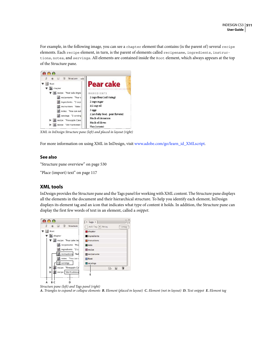 Xml tools | Adobe InDesign CS3 User Manual | Page 518 / 672