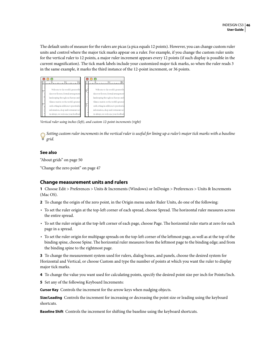 Change measurement units and rulers | Adobe InDesign CS3 User Manual | Page 53 / 672