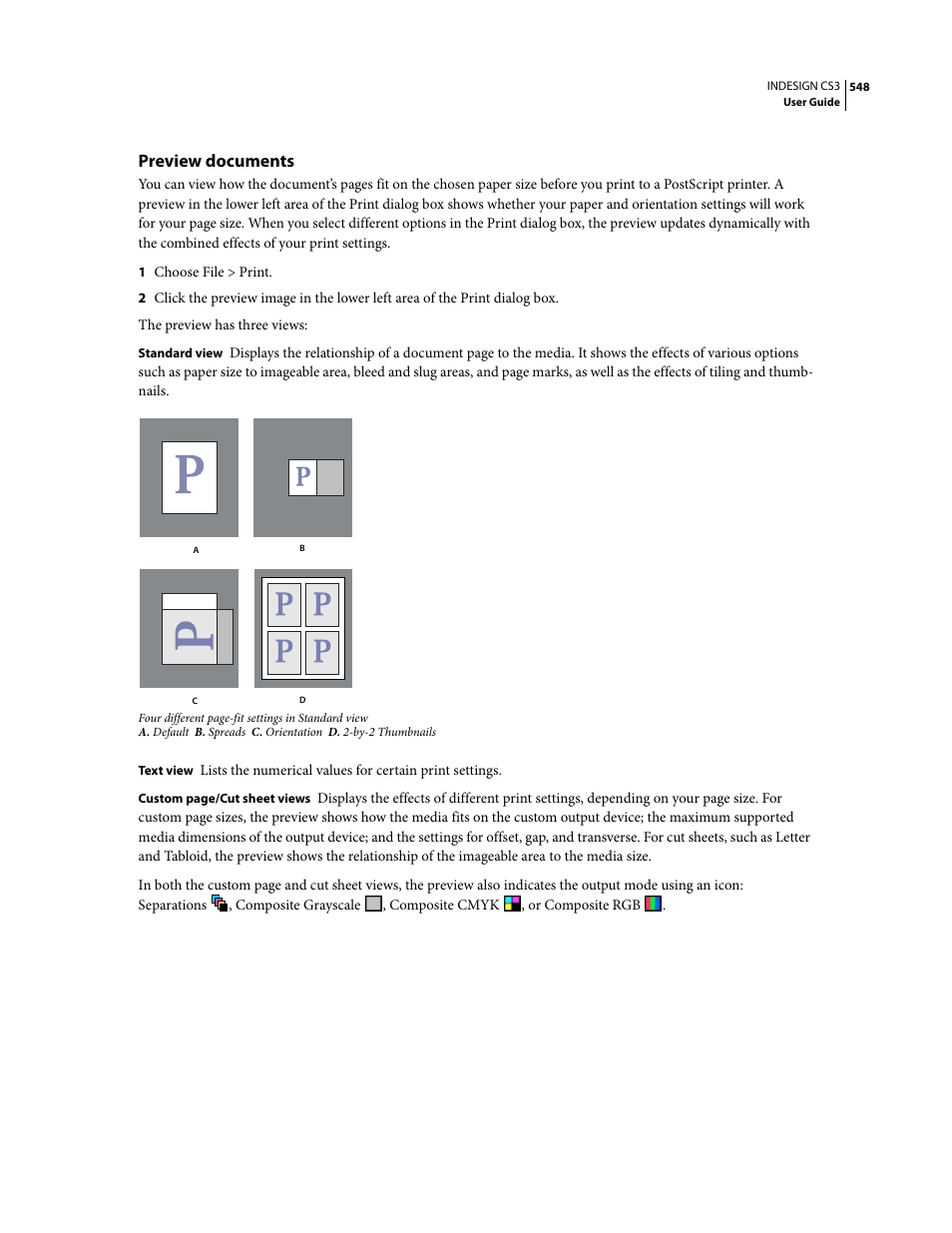 Preview documents | Adobe InDesign CS3 User Manual | Page 555 / 672