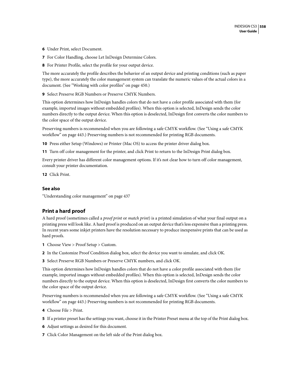 Print a hard proof | Adobe InDesign CS3 User Manual | Page 565 / 672