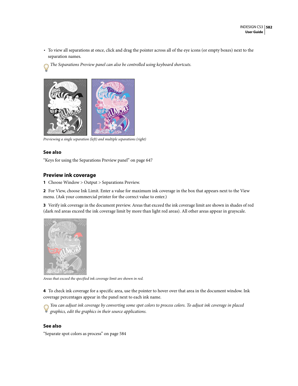 Preview ink coverage | Adobe InDesign CS3 User Manual | Page 589 / 672