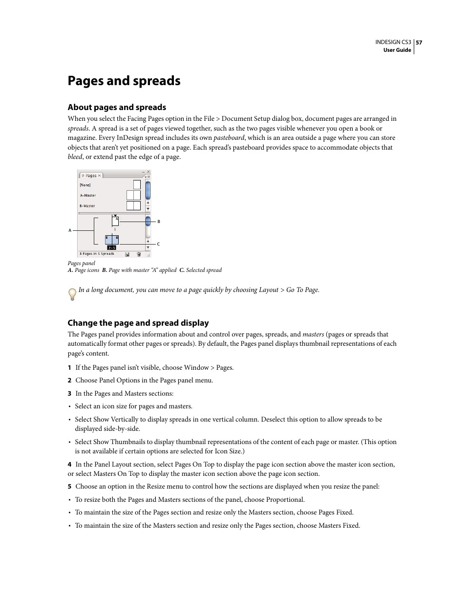 Pages and spreads | Adobe InDesign CS3 User Manual | Page 64 / 672