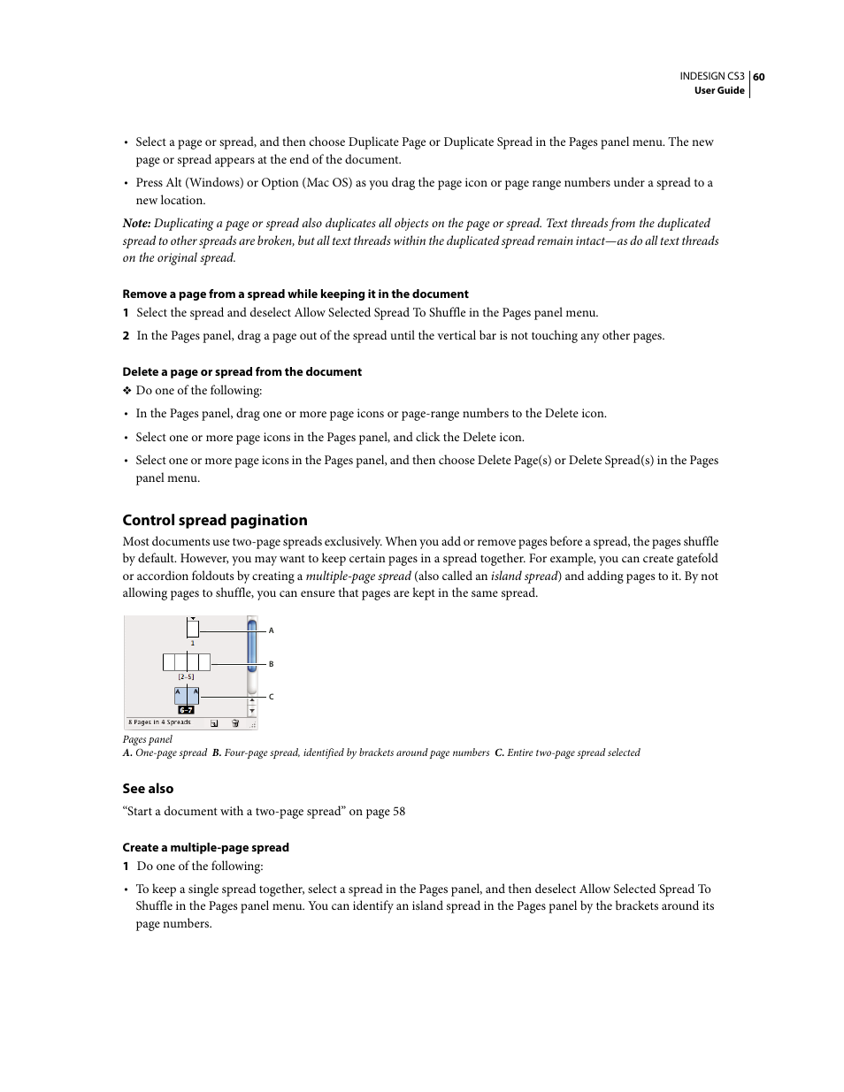 Control spread pagination | Adobe InDesign CS3 User Manual | Page 67 / 672