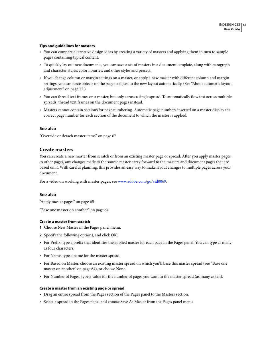 Create masters | Adobe InDesign CS3 User Manual | Page 70 / 672