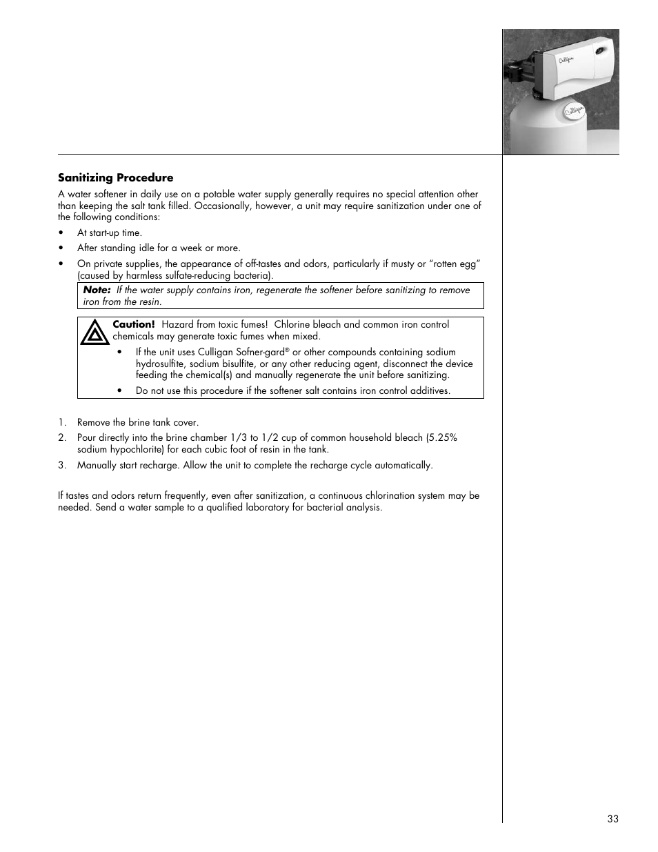 Culligan Gold Series User Manual | Page 33 / 59