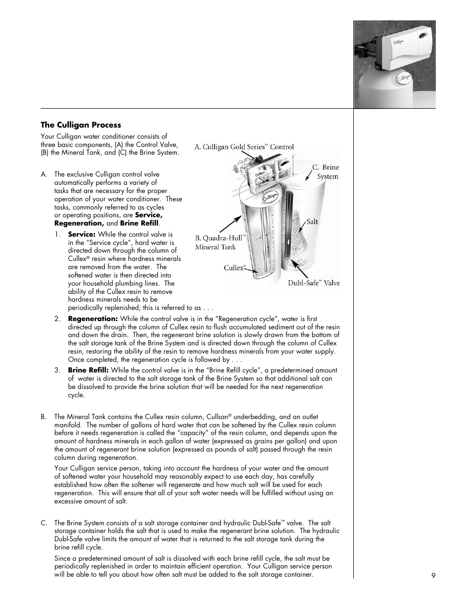 Culligan Gold Series User Manual | Page 9 / 59