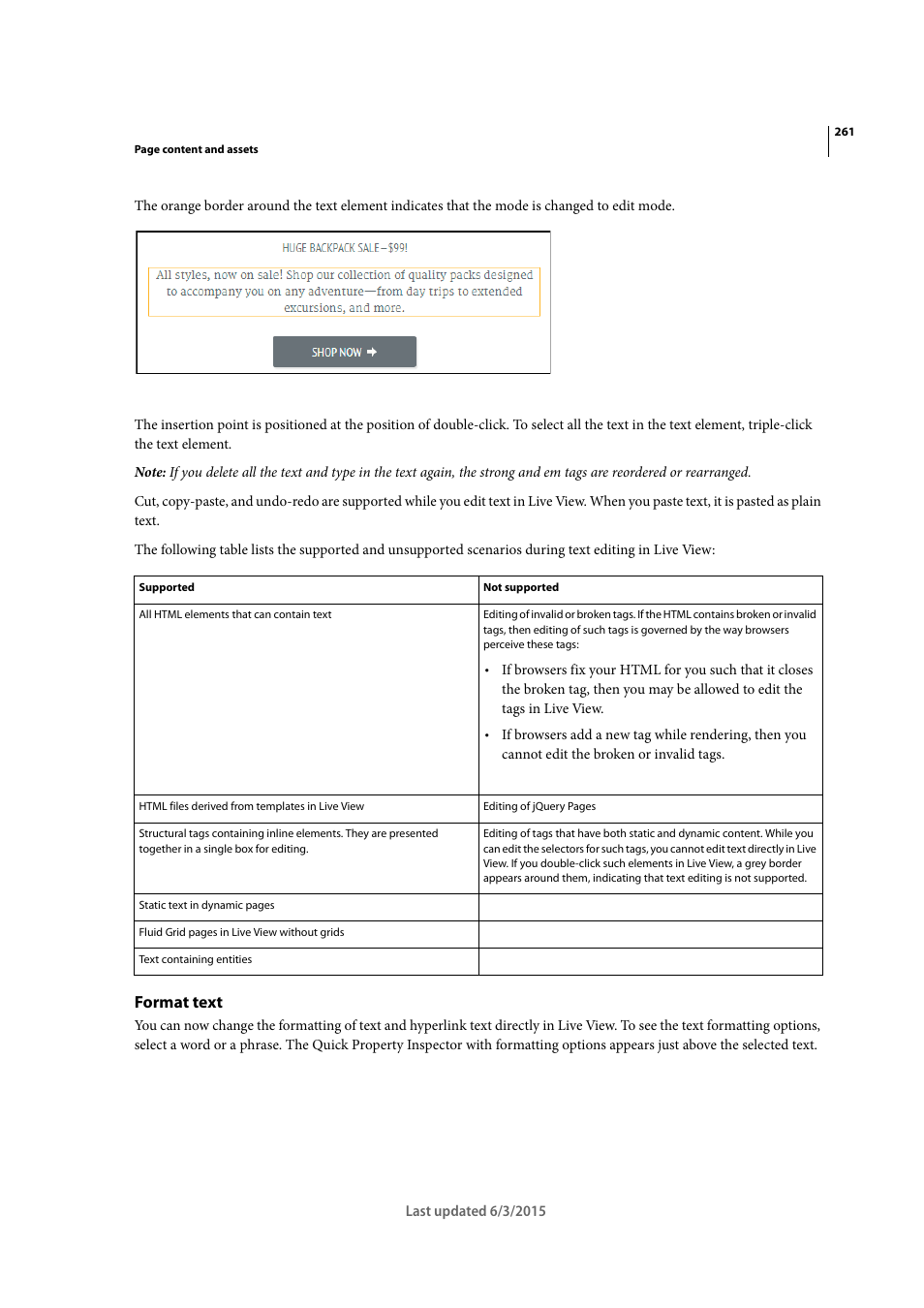 Format text | Adobe Dreamweaver CC 2015 User Manual | Page 268 / 700