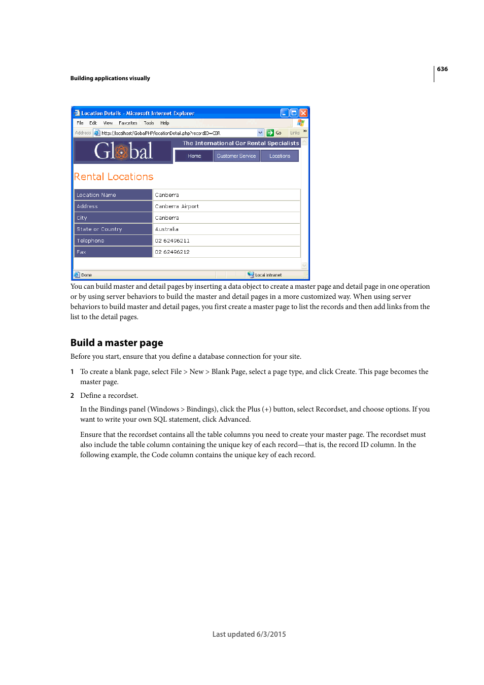 Build a master page | Adobe Dreamweaver CC 2015 User Manual | Page 643 / 700